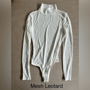 Mock Neck Mesh Bodysuit